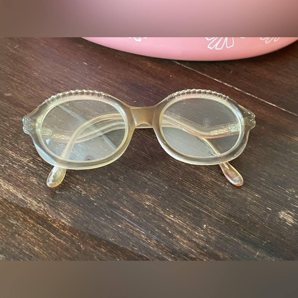 SOLD Vintage Tortoiseshell Cat-Eye Rhinestone Studded Eyeglasses❤️ - Picture 13 of 13